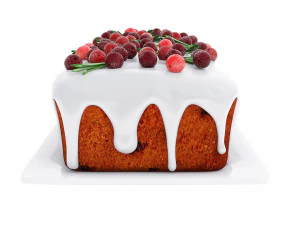 Cranberry Loaf Cake 3D Model
