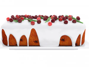 Cranberry Loaf Cake 3D Model