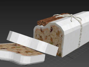 Raisin Loaf Cake 3D Model