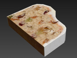 Raisin Loaf Cake Slice Modèle 3D