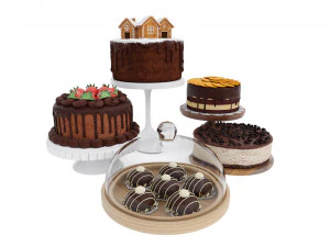 Bolos De Chocolate Modelo 3D