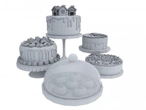 Bolos De Chocolate Modelo 3D