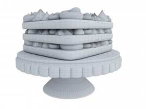 Heart-Shaped Chocolate Cake Stand 3D Model