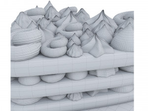 Heart-Shaped Chocolate Cake Stand 3D Model