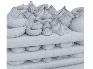 Heart-Shaped Chocolate Cake Stand 3D Model