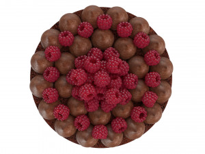 Raspberry Chocolate Cake Stand 3D Model