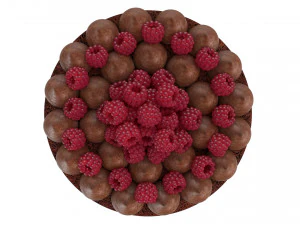 Raspberry Chocolate Cake Stand 3D Model