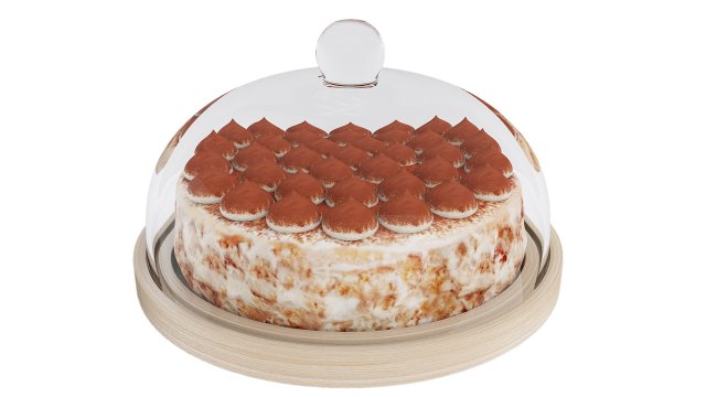 Tiramisu cake stand Modèle 3D .c4d .max .obj .3ds .fbx .stl .blend 