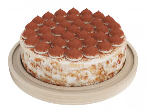 Tiramisu cake stand 3D Model