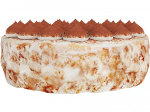 Tiramisu cake stand 3D Model