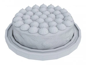 Tiramisu cake stand 3D Model