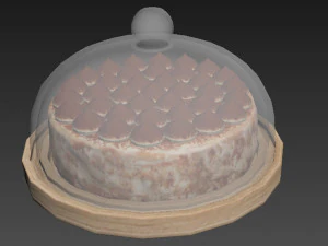 Tiramisu cake stand 3D Model