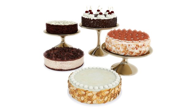Cake Collection 2 3D 模型 .c4d .max .obj .3ds .fbx .stl .blend 