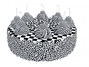 Cherry Chocolate Cake Model 3D