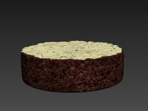 Chocolate Cake With White Chocolate 3D Model