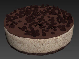 Espresso Cheesecake 3D Model