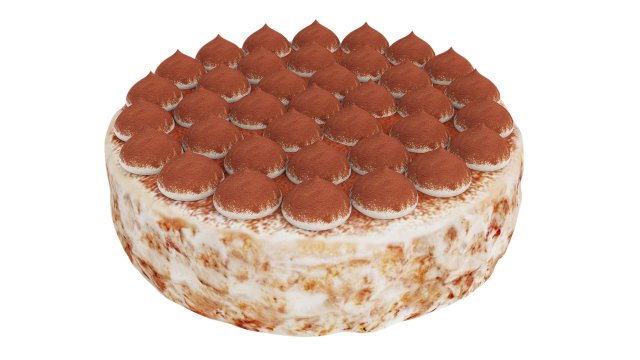 Tiramisu Cake 3D 模型 .c4d .max .obj .3ds .fbx .stl .blend 