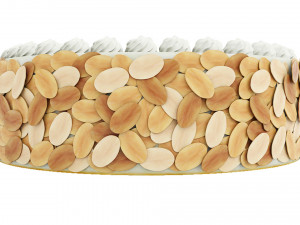 Vanilla Cake With Almond 3D Model