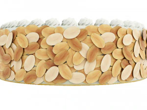 Vanilla Cake With Almond 3D Model