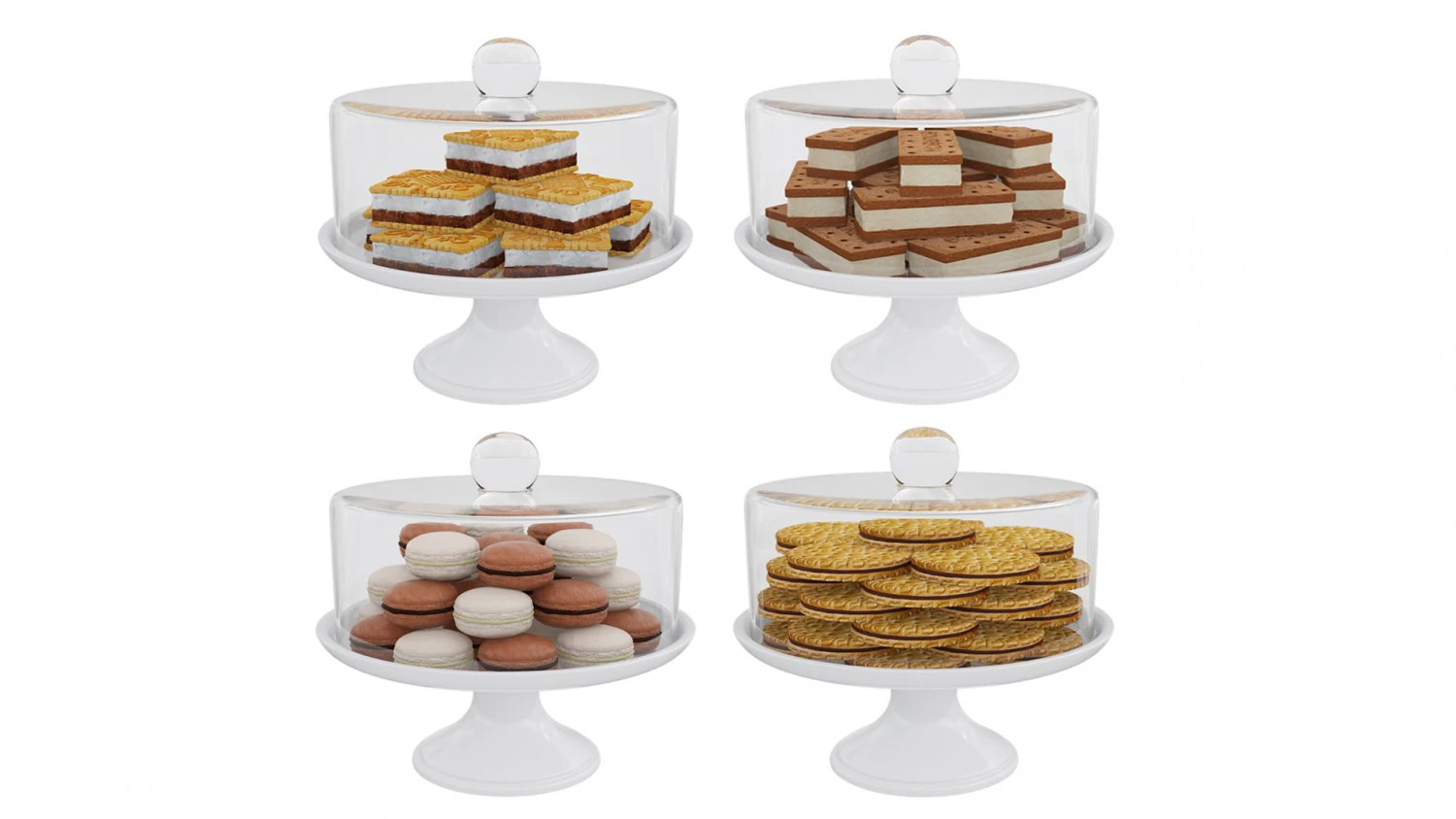 Cookie Stand Collection 3D Model .c4d .max .obj .3ds .fbx .stl .blend 