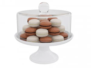 Support Macaron Blanc Modèle 3D