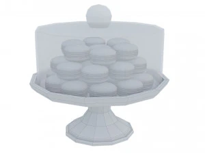 Macaroon White Stand 3D Model