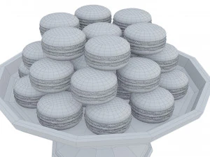 Macaroon White Stand 3D Model