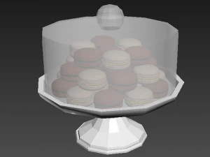 Macaroon White Stand 3D Model