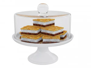 Biały stojak na ciasteczka kanapkowe Model 3D