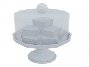 Sandwich Cookie White Stand 3D Model