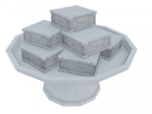 Sandwich Cookie White Stand 3D Model