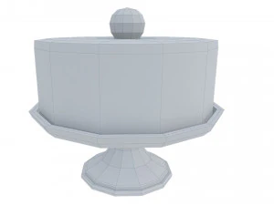 Sandwich Cookie White Stand 3D Model