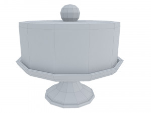 Chocolate Sandwich Cookie White Stand 3D Model