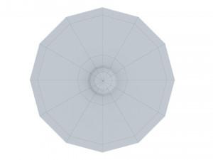 White Cake Stand and Glass Dome 3D Model