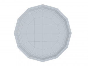 White Cake Stand and Glass Dome 3D Model