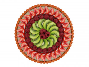 Fruit Berry Tart Collection 3D Модель