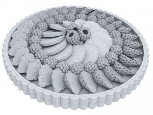 Fruit Berry Tart Collection 3D Модель