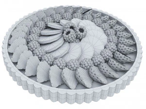 Fruit Berry Tart Collection 3D Model