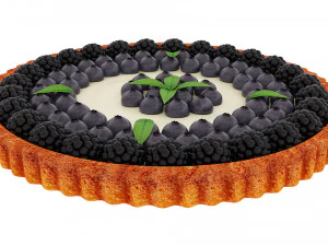 Fruit Berry Tart Collection 3D Model