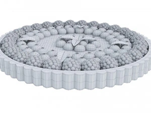 Fruit Berry Tart Collection 3D Model