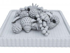 Fruit Berry Tart Collection 3D Модель