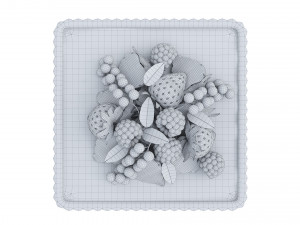 Fruit Berry Tart Collection 3D Модель