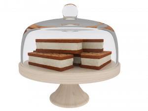Chocolate Sandwich Cookie Wooden Stand 3D 模型
