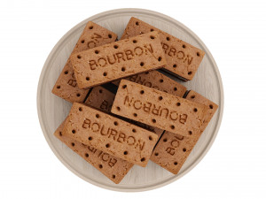 Chocolate Sandwich Cookie Wooden Stand Modello 3D