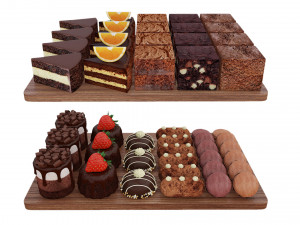 Chocolate Dessert Trays Modèle 3D