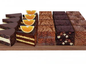 Chocolate Dessert Trays 3D Model