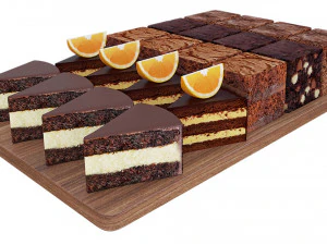 Chocolate Dessert Trays 3D Model