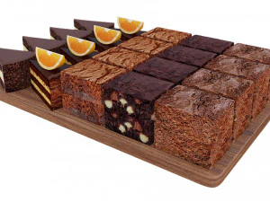 Chocolate Dessert Trays 3D Model