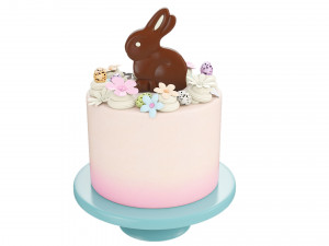Easter Cake With Chocolate Bunny 3D 模型