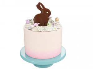 Easter Cake With Chocolate Bunny 3D Model